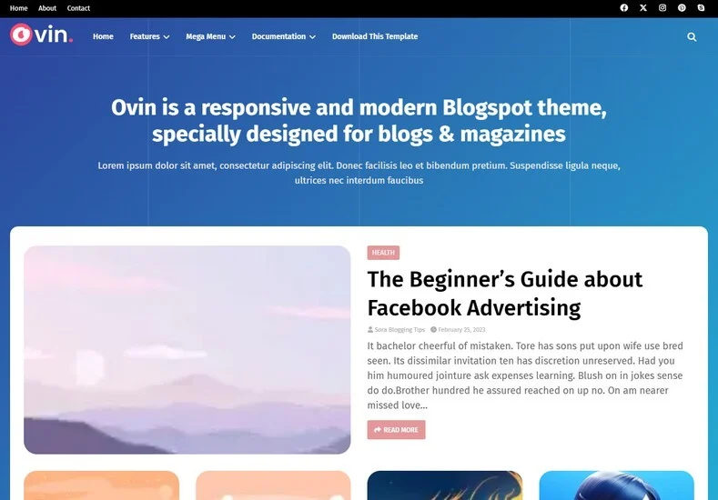 Ovin Blogger Template