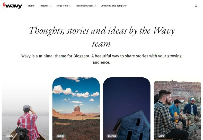 Wavy Blogger Template